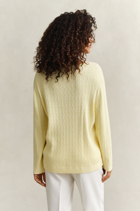 Cable Knit V-Neck Sweater