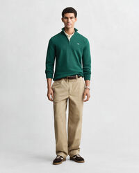 Casual Cotton Half-Zip Sweater