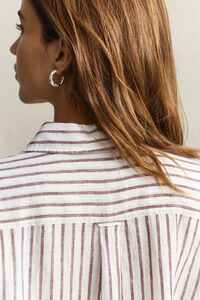 Relaxed Fit Striped Linen Shirt