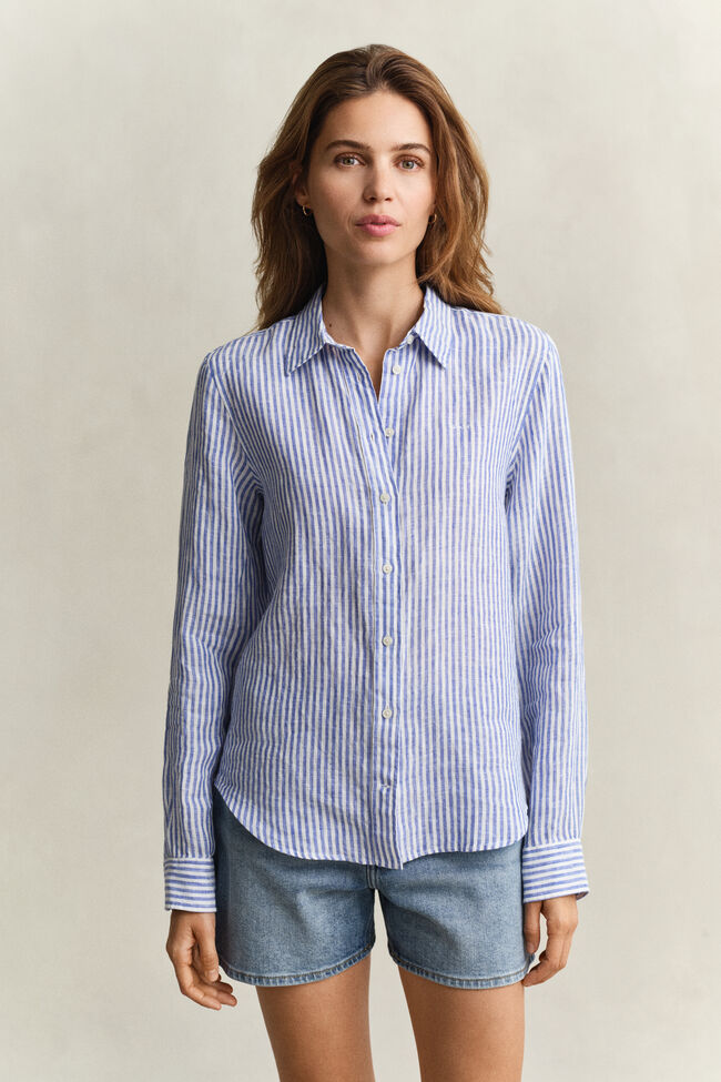 Regular Fit Striped Linen Shirt