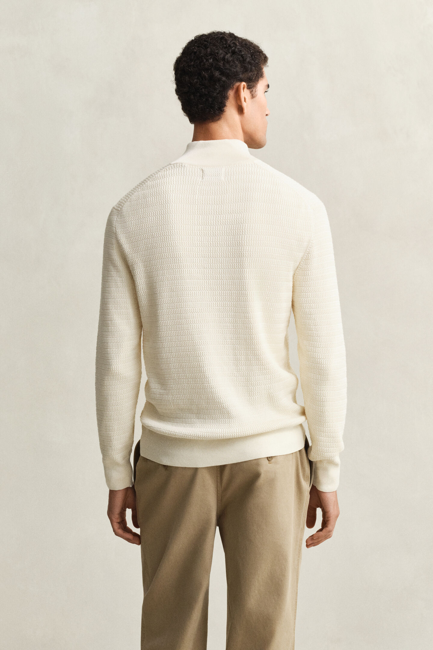 Mini Cable Knit Half-Zip Sweater