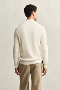 Mini Cable Knit Half-Zip Sweater