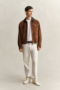 Straight Fit Ecru Jeans