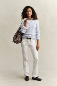 Cable Knit Crew Neck Sweater