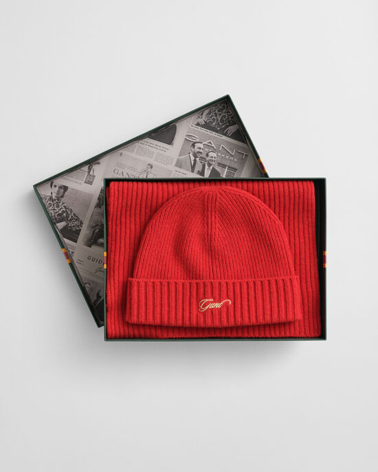 Script Beanie & Scarf Gift Set