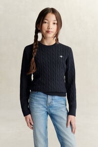 Teen Girls Cable Knit Sweater