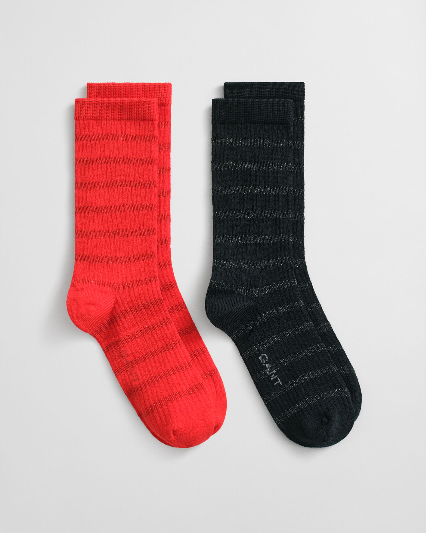 2-Pack Metallic Striped Socks Gift Box