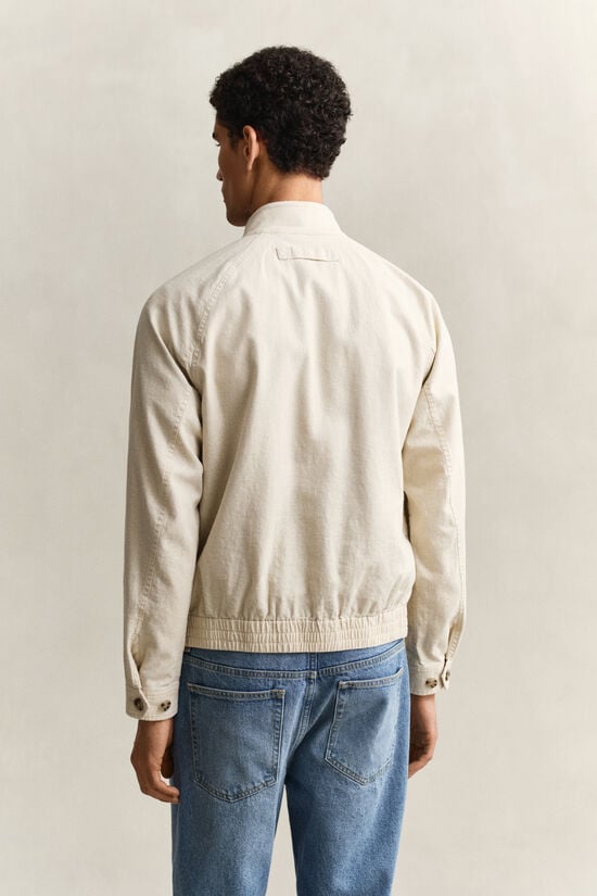 Linen Blend Harrington Jacket