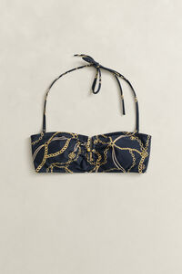 Chain Print Bikini Bandeau