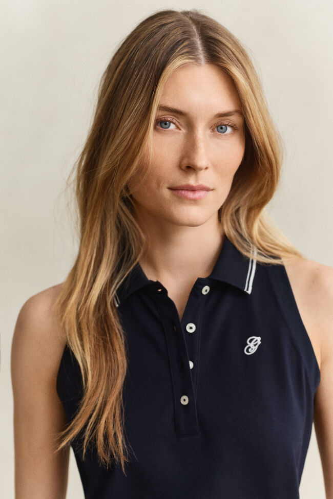 Sleeveless Piqu&eacute; Polo Shirt