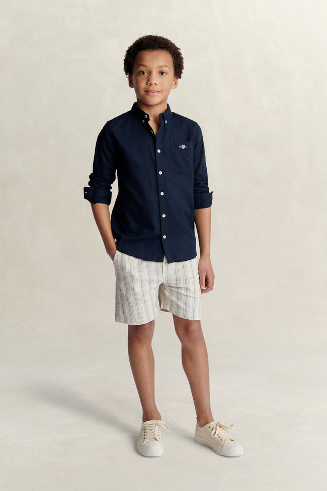 Teen Boys Linen Blend Shirt