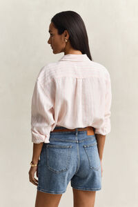 Relaxed Fit Striped Linen Shirt