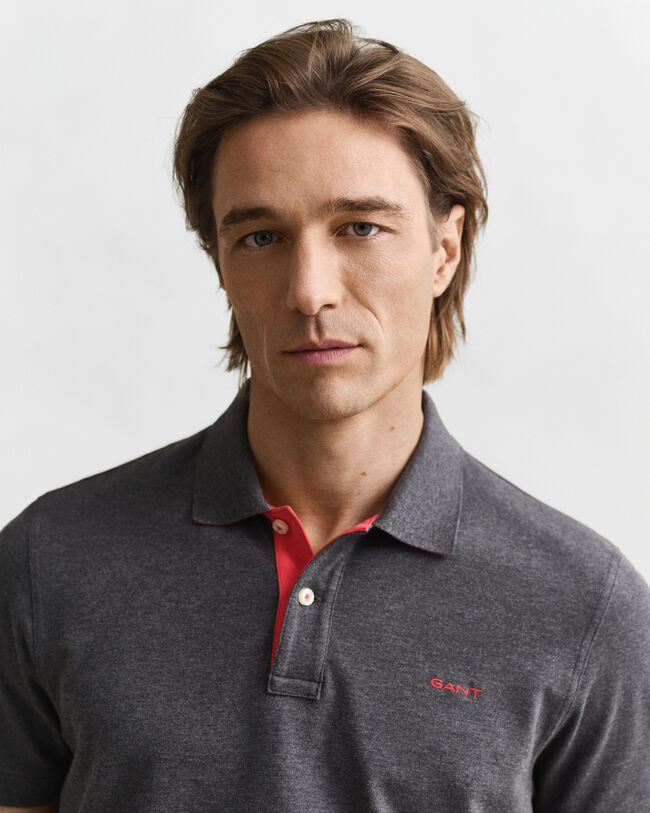 Contrast Piqu&eacute; Polo Shirt