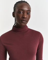 Lightweight Cotton Turtleneck Top
