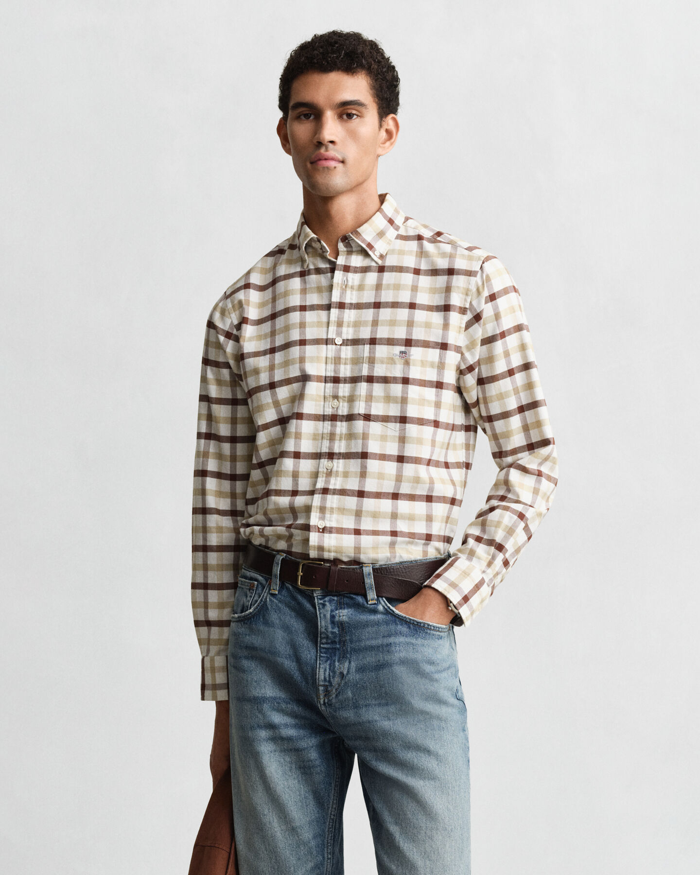 Regular Fit Checked Oxford Shirt