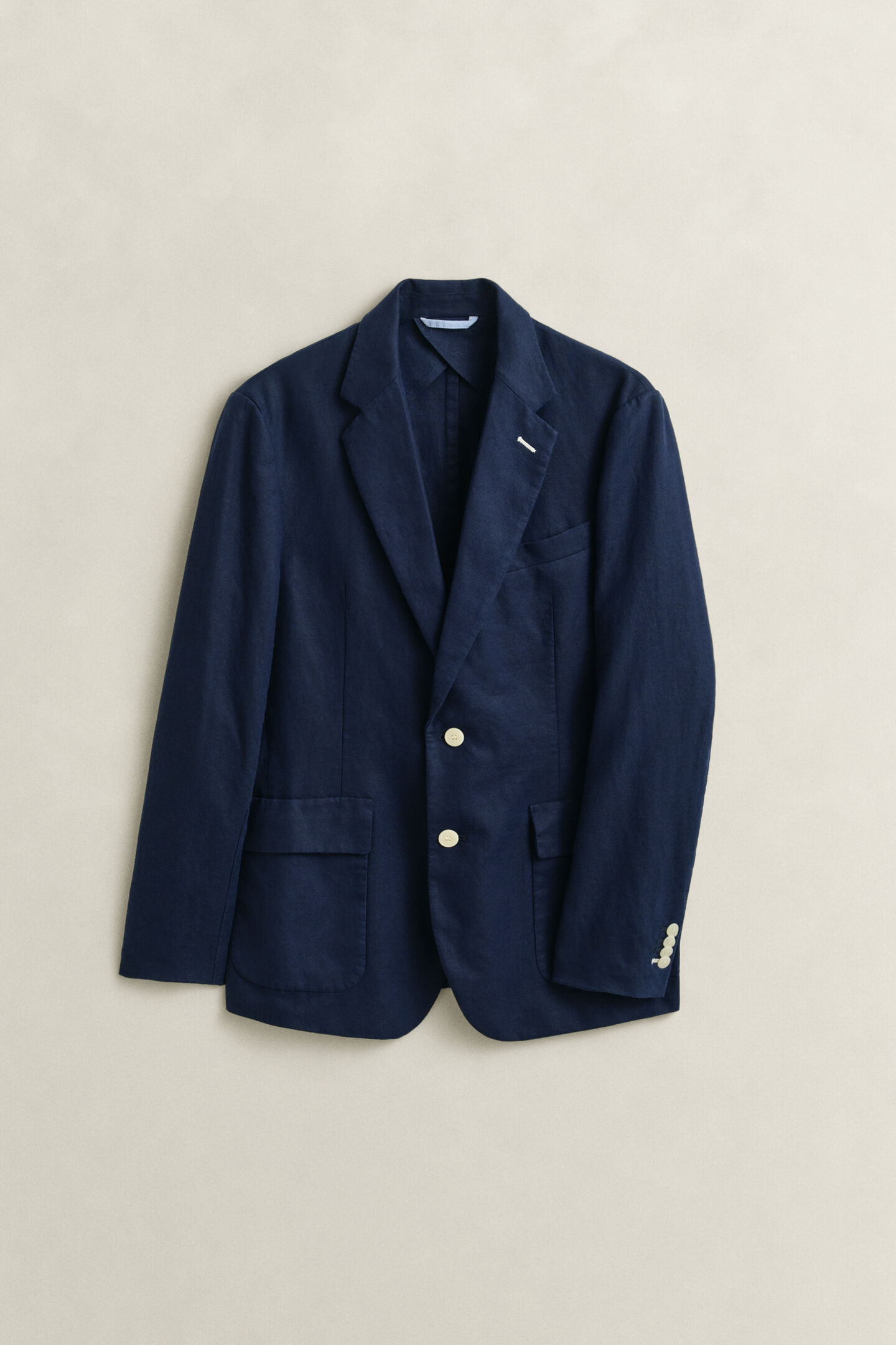 Textured Cotton Blend Suit Jacket