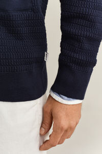 Cable Knit Shawl Collar Cardigan