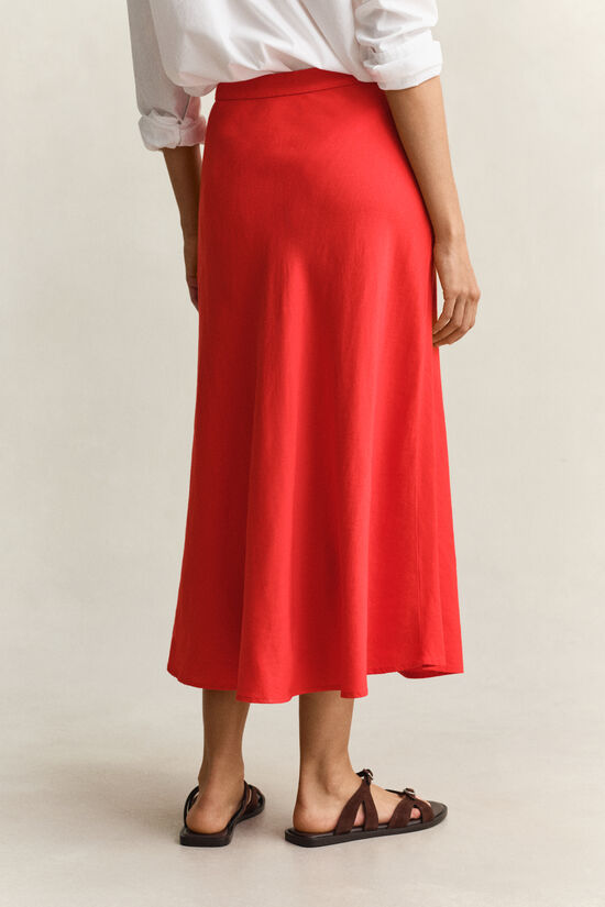 Flared Linen Blend Skirt