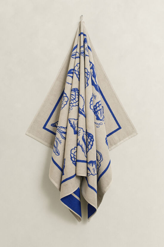 Seashell Print Beach Towel