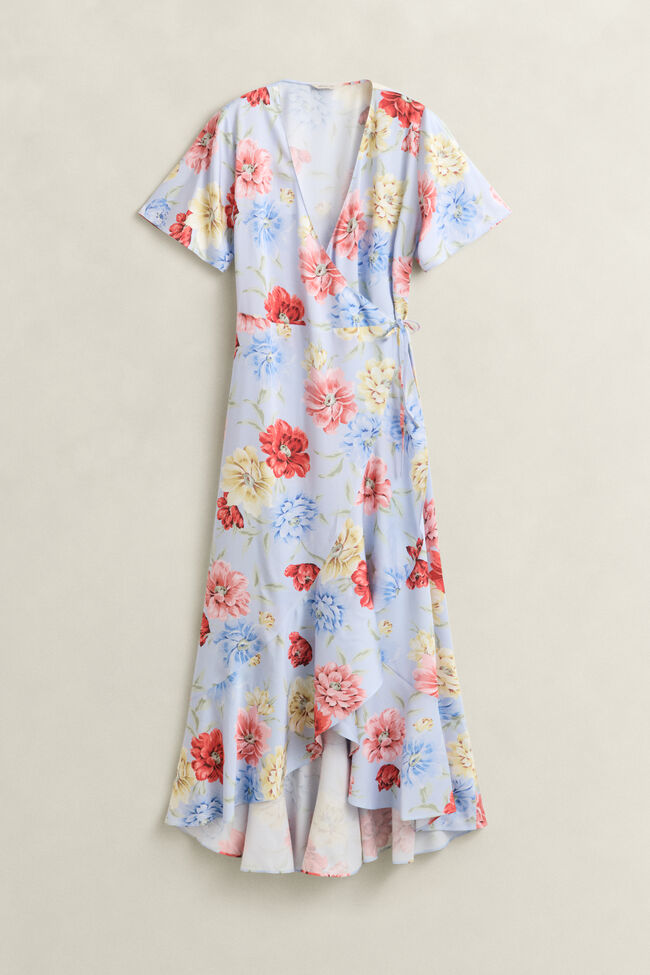 Floral Frilly Wrap Dress
