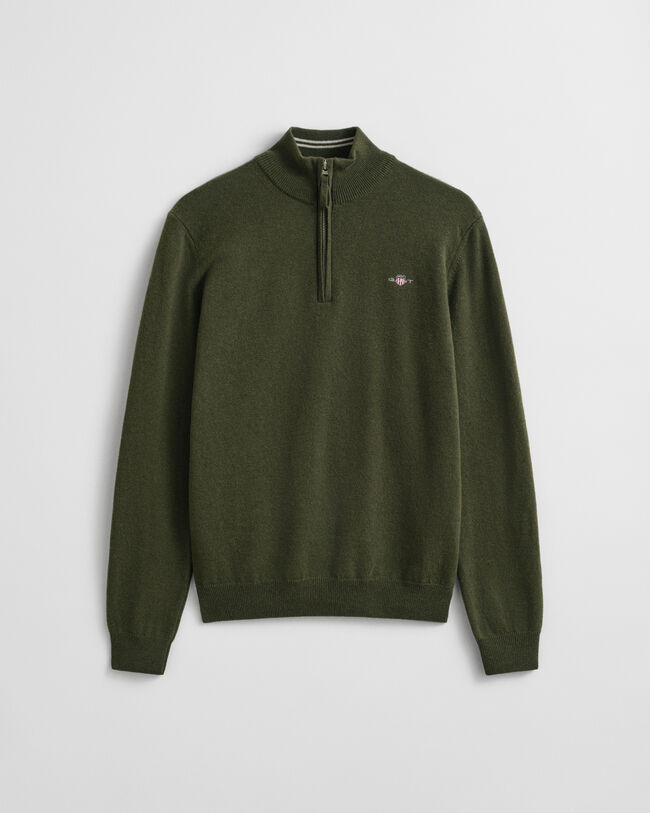 Superfine Lambswool Half-Zip Sweater