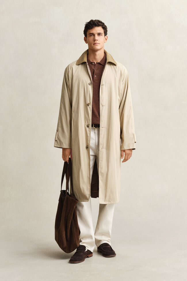 Slub Cotton Blend Polo Sweater