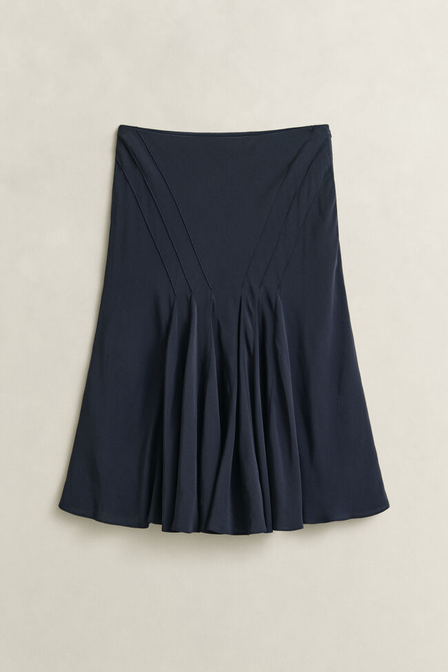 Bias Cut Flared Skirt
