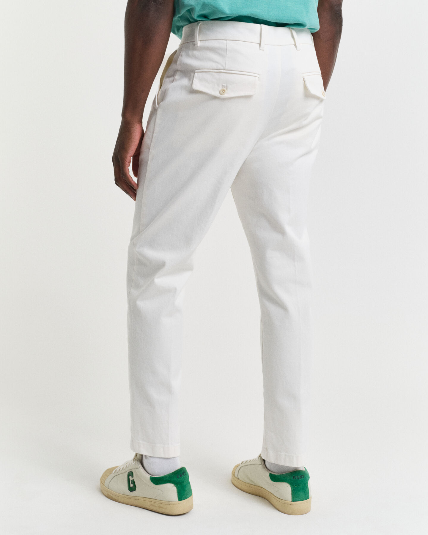 Slim Fit Tapered Cotton Twill Pants