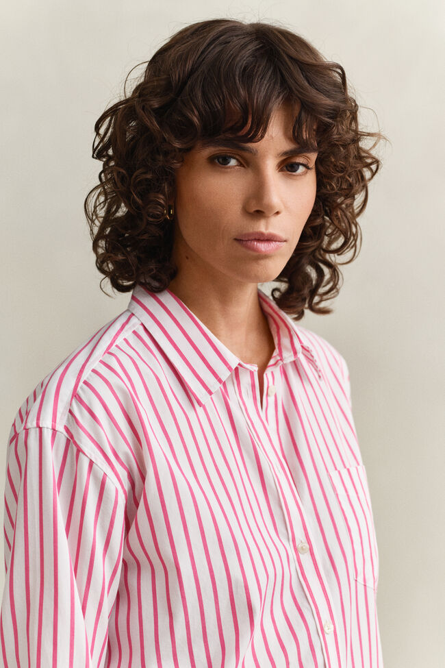 Relaxed Fit Classic Striped Poplin Shirt
