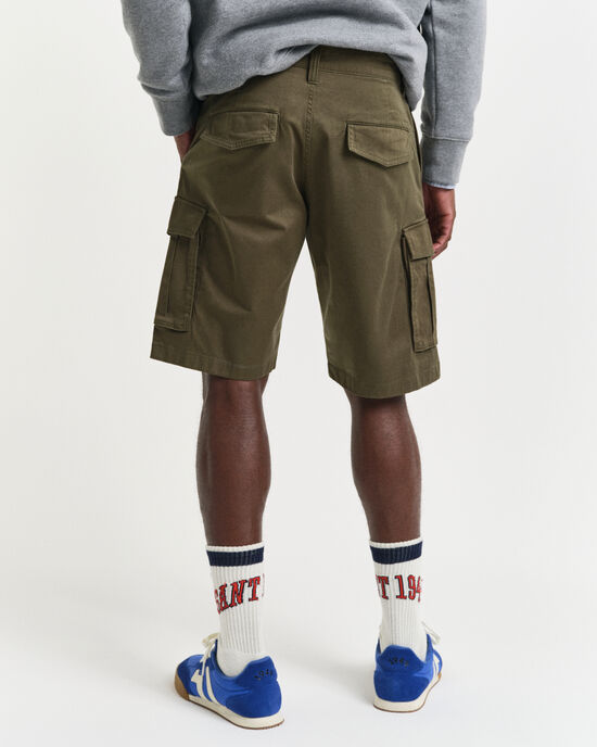 Relaxed Fit Twill Cargo Shorts