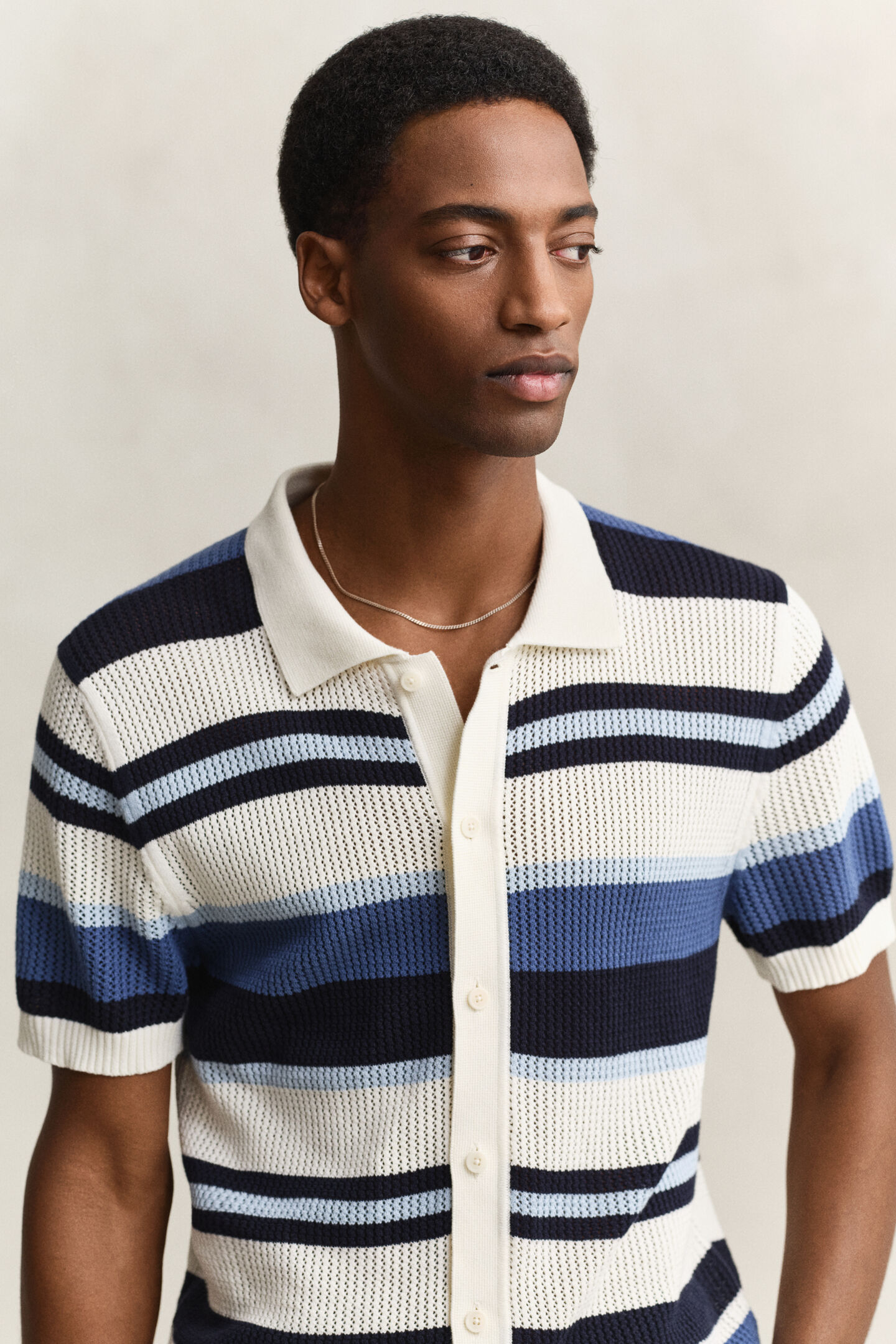 Striped Polo Sweater