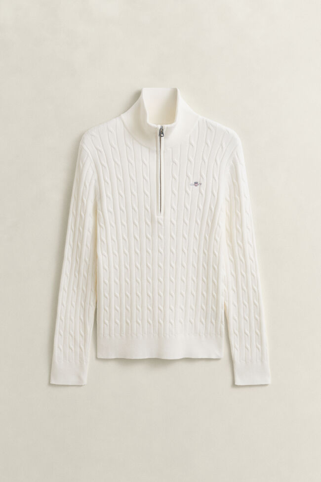 Cable Knit Half-Zip Sweater