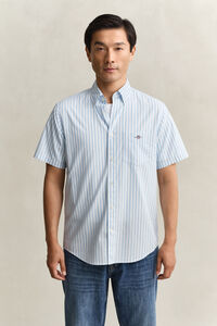 Striped Classic Poplin Short Sleeve Shirt