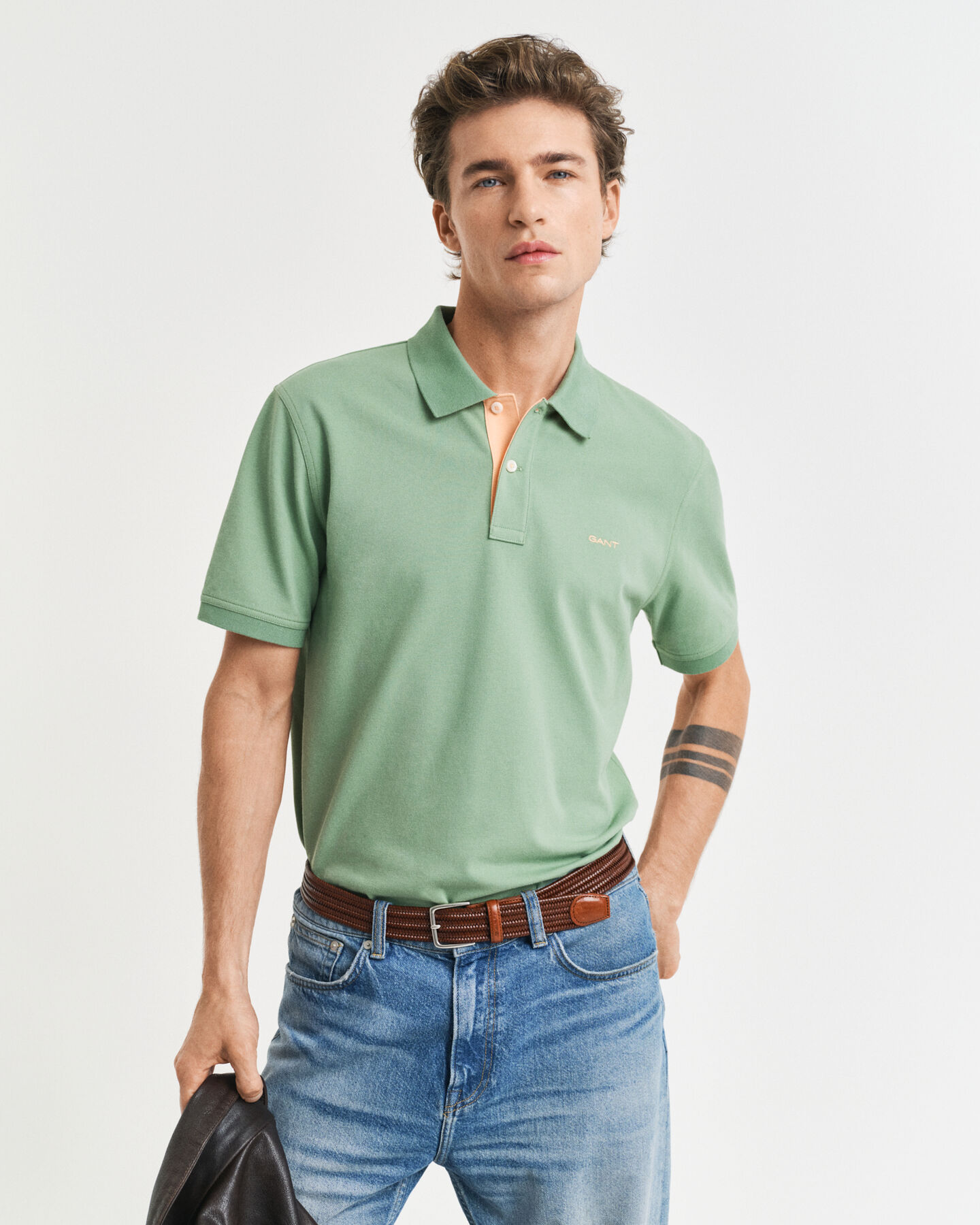 Contrast Piqué Polo Shirt