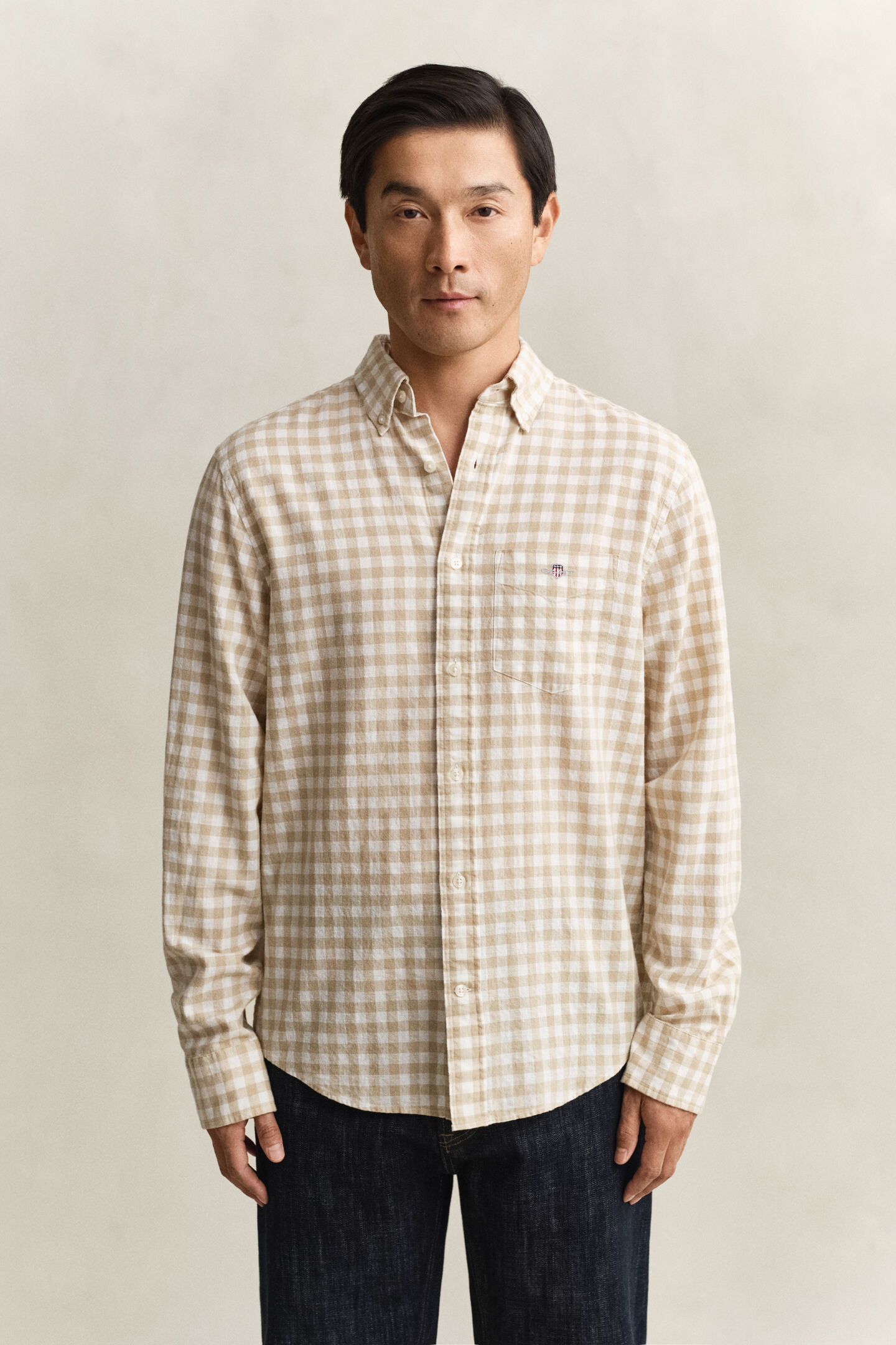 Gingham Linen Blend Shirt