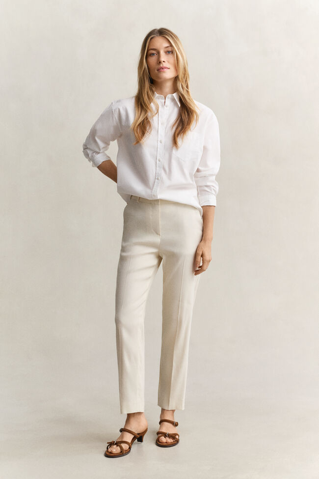 Tailored Linen Stretch Pants