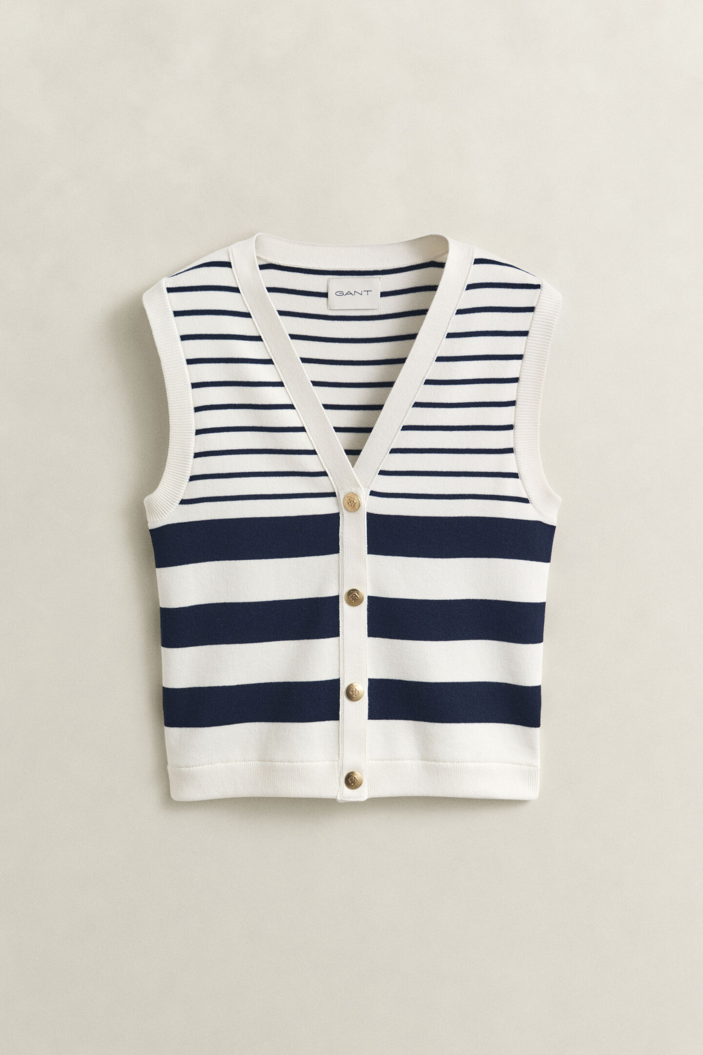 Striped Knit Vest