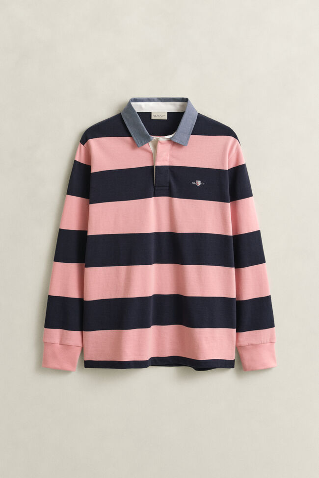 Chambray Collar Striped Heavy Rugger