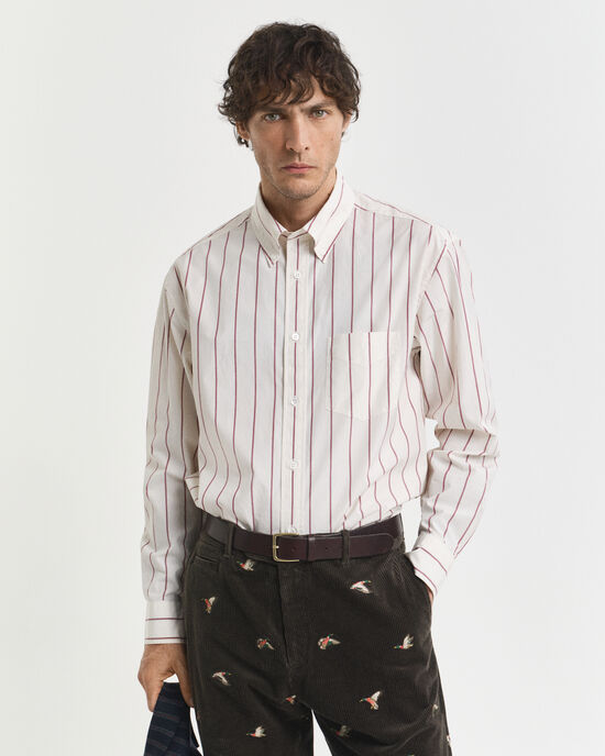 Relaxed Fit Striped Heritage Poplin Shirt