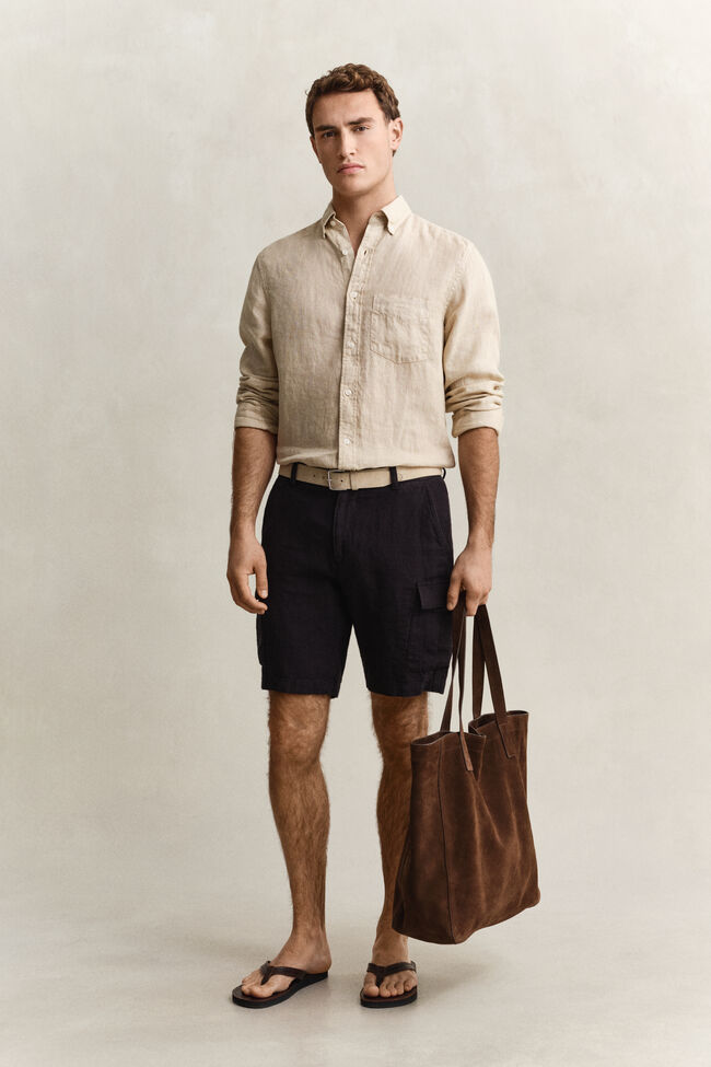 Linen Cargo Shorts