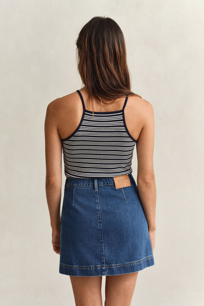 Striped Halterneck Tank Top