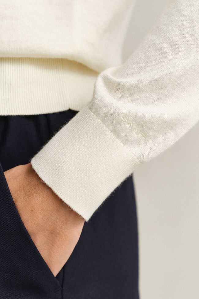 Lightweight Knit Crew Neck Cardigan