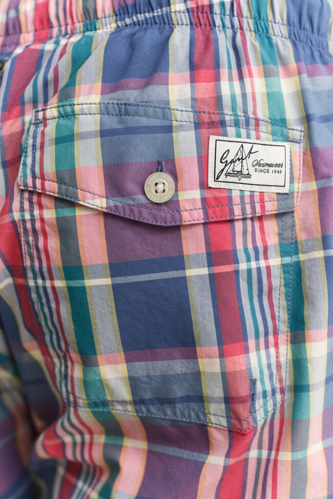 Madras Checked Swim Shorts