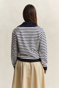 Striped Half-Zip Sweatshirt