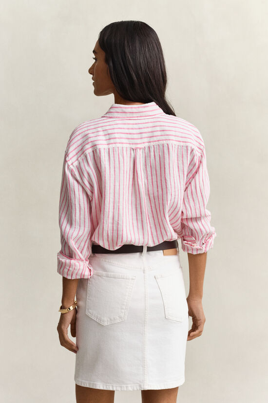 Relaxed Fit Striped Linen Shirt