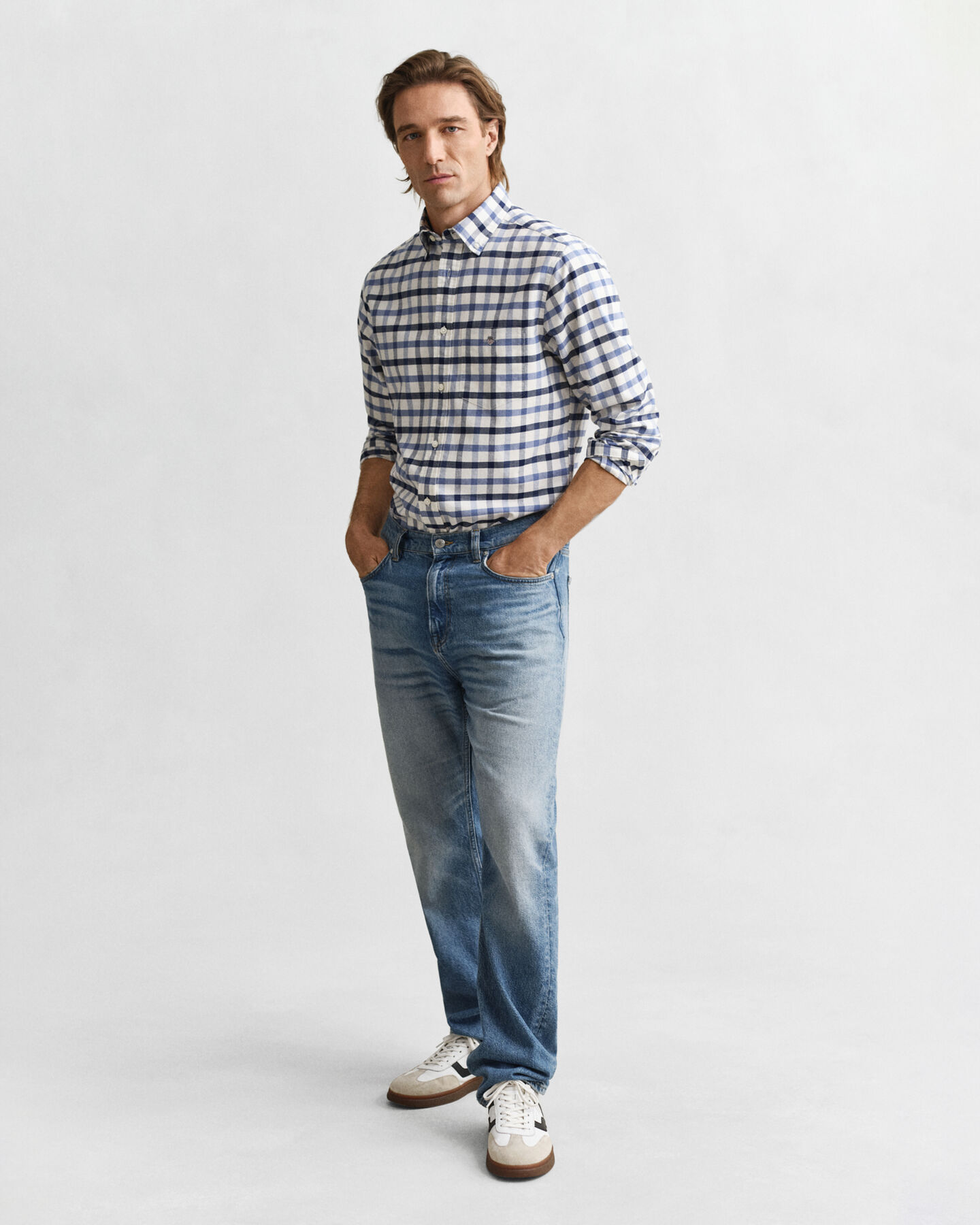 Regular Fit Checked Oxford Shirt