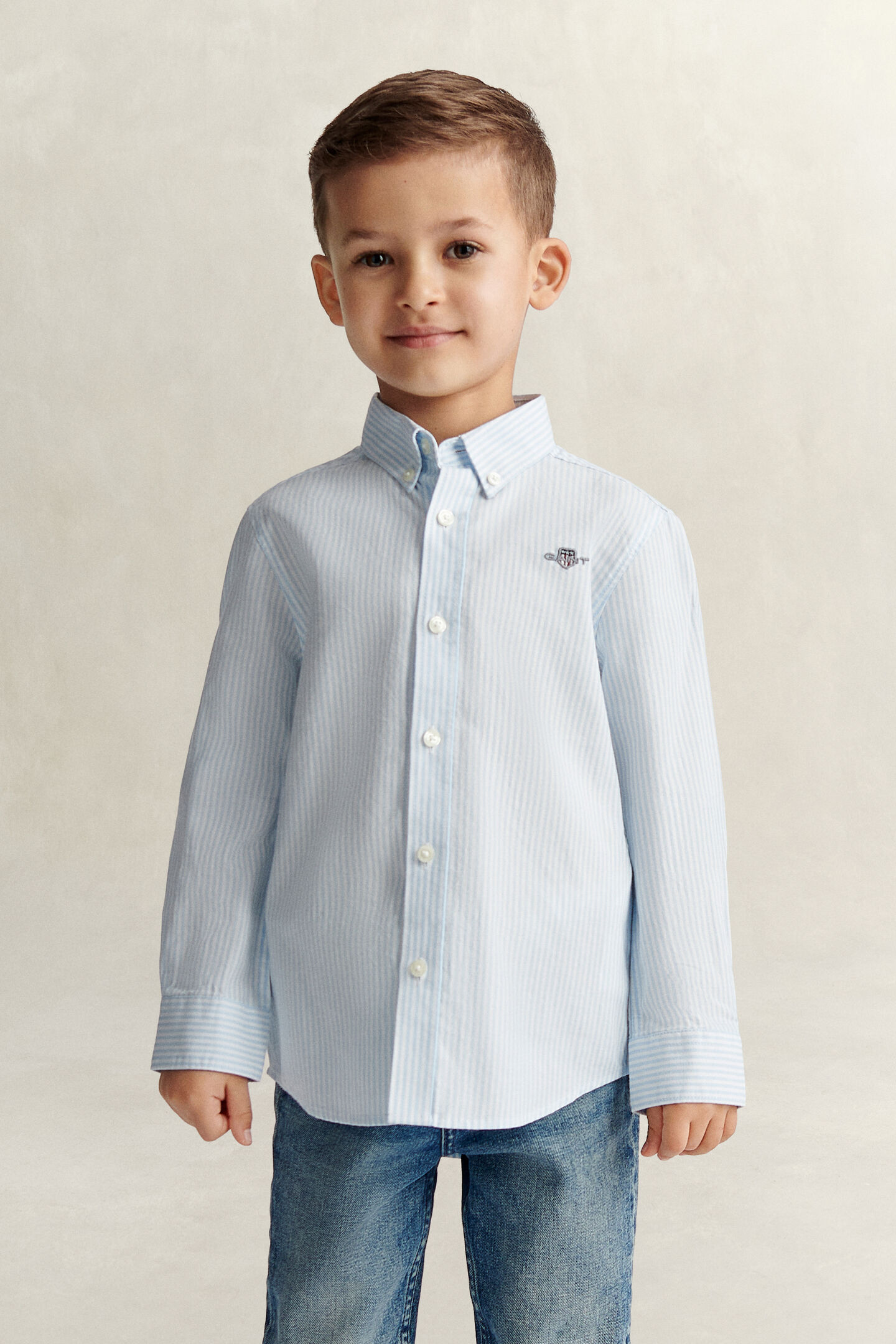 Boys Shield Striped Oxford Shirt