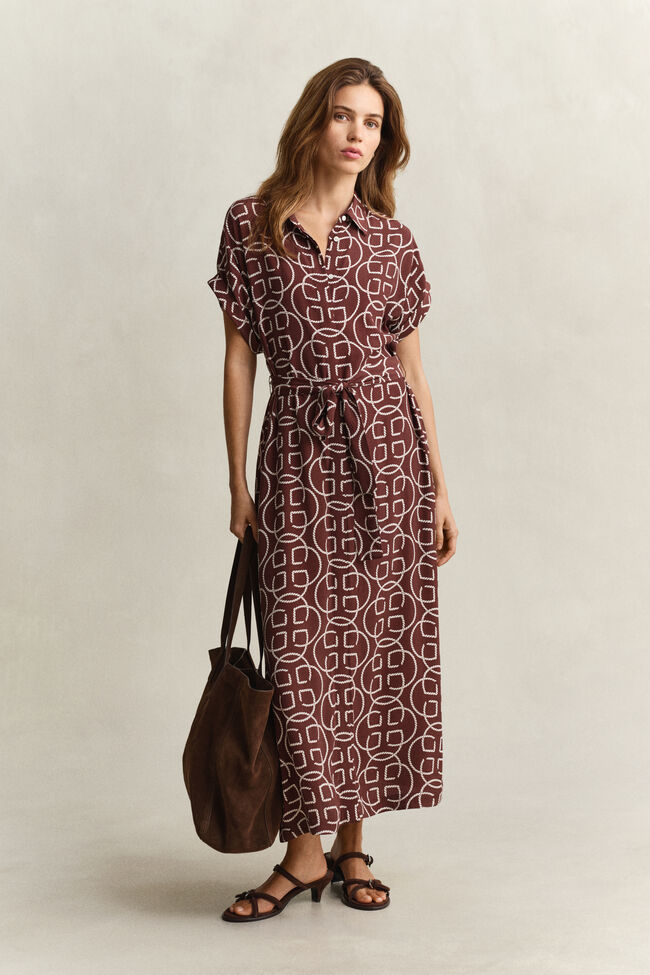 Monogram Cap Sleeve Dress