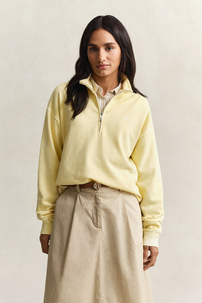 Washed Shield Half-Zip Sweatshirt