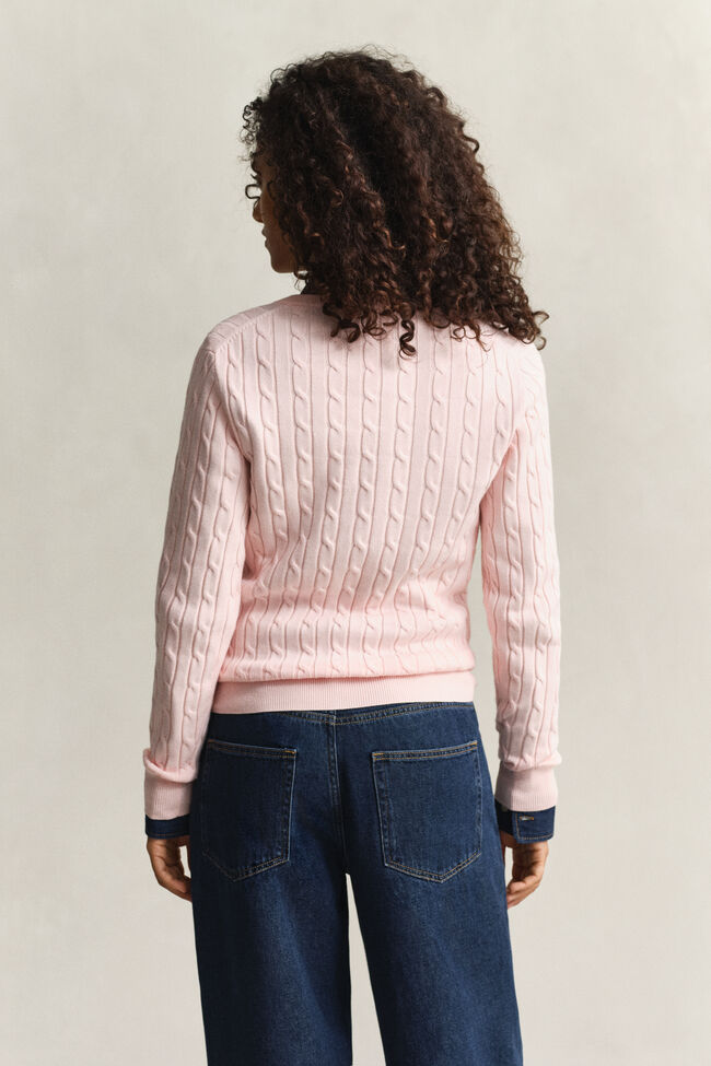 Cable Knit V-Neck Sweater